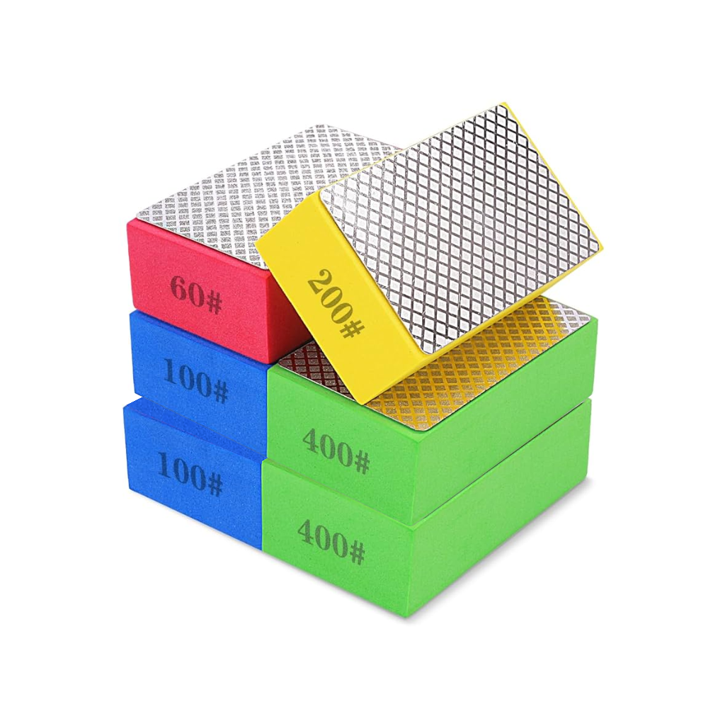 Diamond hand polishing pads